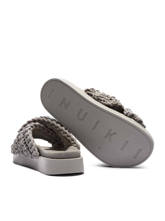 Women's Gray Flat Sandals