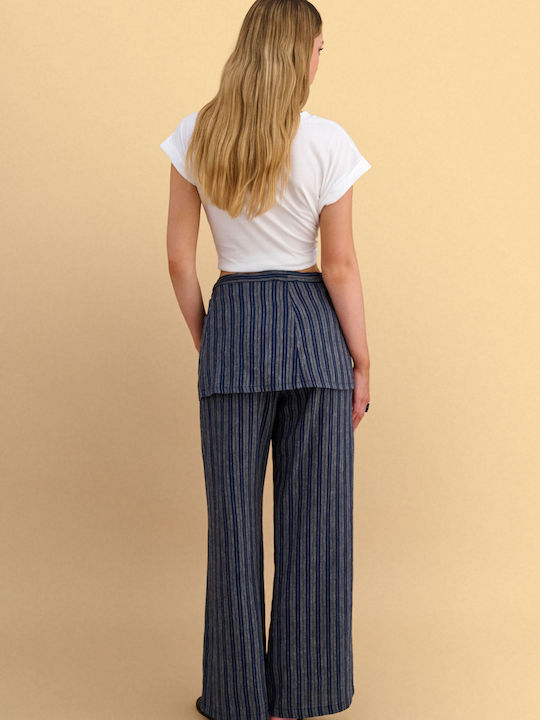 Attrattivo Damenhose Gestreift Blaue