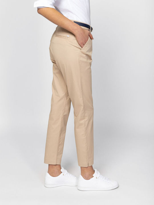 Heavy Tools Women's Fabric Trousers Beige Heavy Tools Women's Fabric Trousers Beige