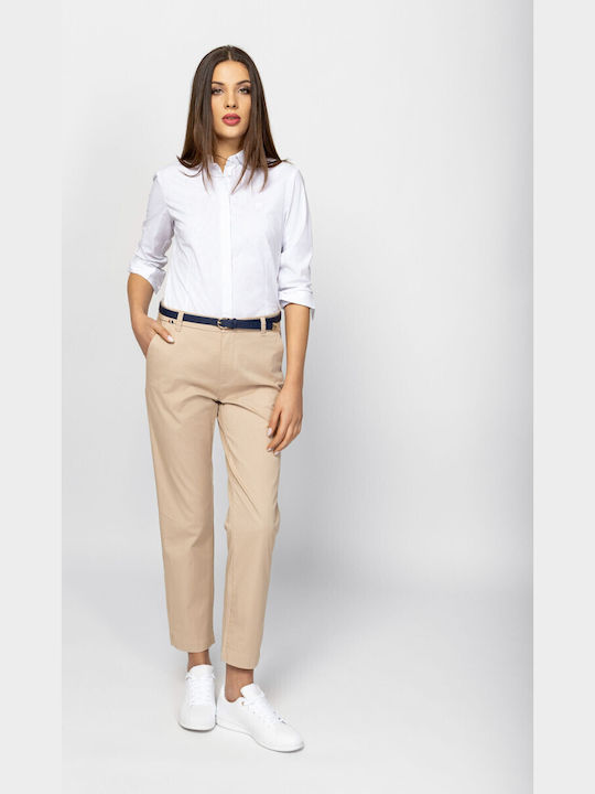 Damen Chino Hose Baumwoll-Beige