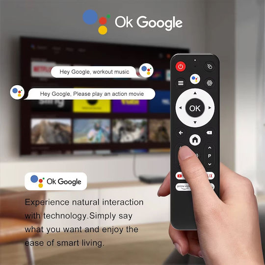H96 Max TV Box L3 4K UHD with WiFi USB 2.0 2GB RAM and 16GB Storage with Android 14.0 Operating System and Google Assistant