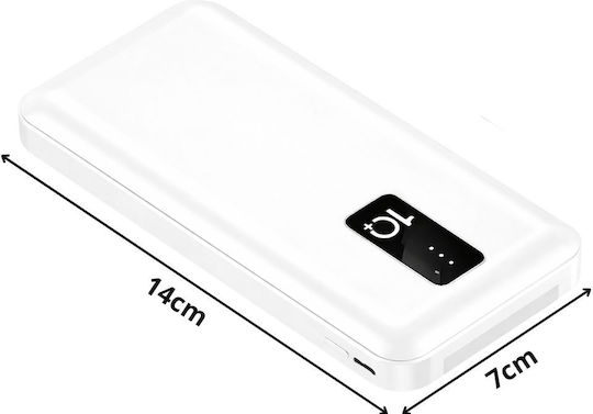 Verk Group Power Bank 10000mAh with USB-A Port White