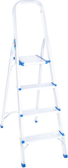 Aluminum Household Ladder Geko G02416 3 + 1 150 Kg