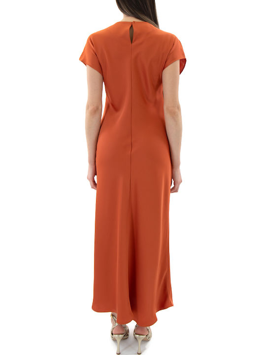 Zoya Sommer Midi Abendkleid Satin Orange Zoya Sommer Midi Abendkleid Satin Orange