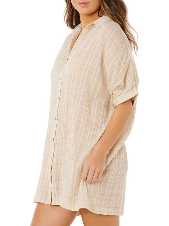 Rip Curl Women's Beachwear Short Beige Dress