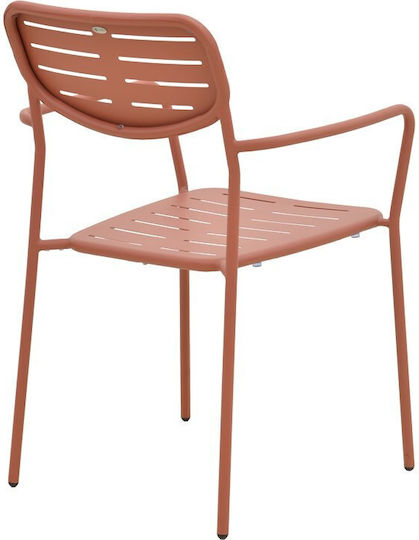 Scaun De Exterior Metalic Deraby Terracotta 56x45.5x83 Cm