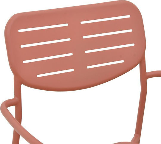 Scaun De Exterior Metalic Deraby Terracotta 56x45.5x83 Cm