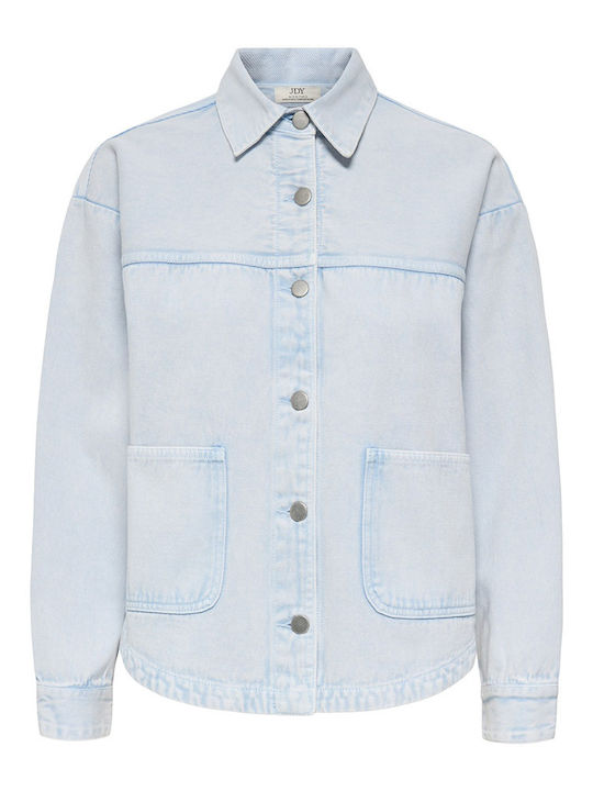 Long Sleeve Women's Denim Shirt Light Blue