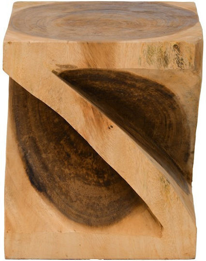 Living Room Stool Rektan Natural Shade 35x35x40cm