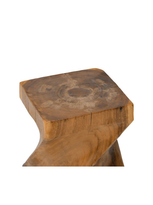 Wooden Living Room Stool Twister Natural Shade 30x30x45cm
