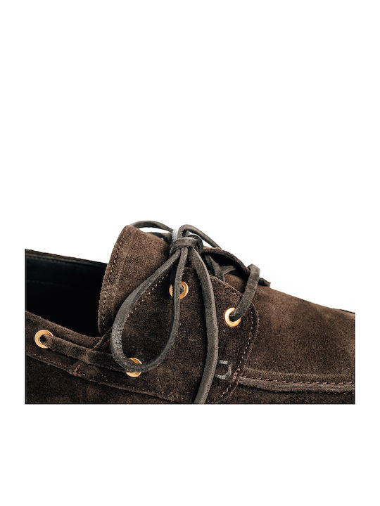 Δερμάτινα Ανδρικά Boat Shoes σε Καφέ Χρώμα
