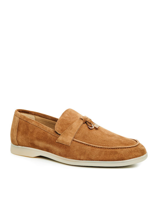 Δερμάτινα Ανδρικά Boat Shoes σε Κίτρινο Χρώμα