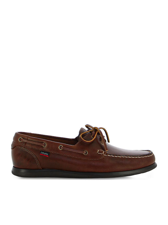 Leather Men's Moccasins in Brown Colour