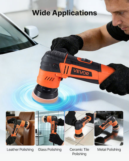 Vevor Περιστροφικός Αλοιφαδόρος 600W με Ταχύτητα 1000-4500rpm & Ρύθμιση Στροφών