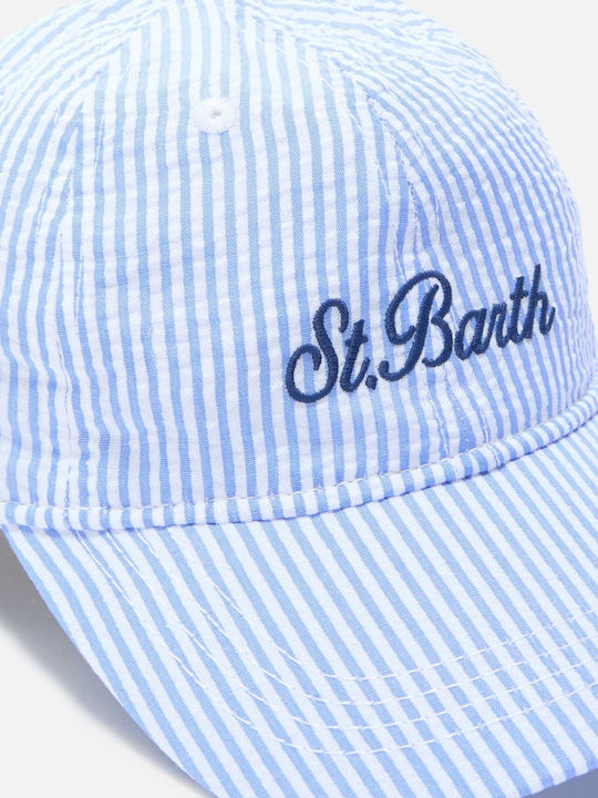Mc2 Saint Barth Baseball Cap In Cotton Seersucker Basb0007/02687l