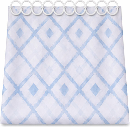Fabric Shower Curtain 180x180cm Green-Blue-Pink
