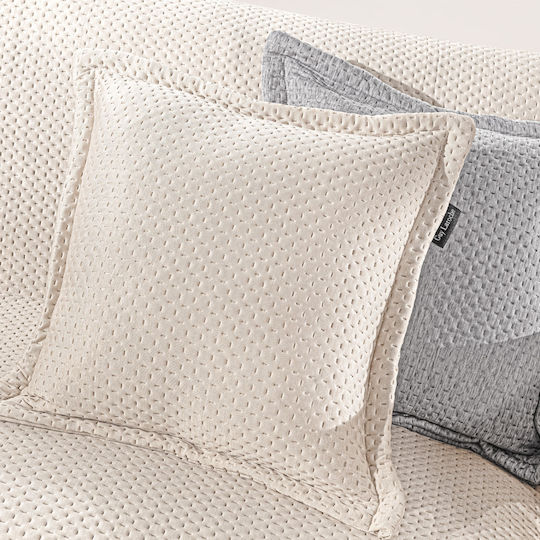 Guy Laroche Cooling Ριχτάρι Τριθέσιου Καναπέ Βελουτέ 170x300εκ. Natural