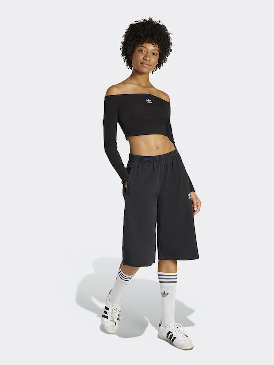 Damen-Shorts - Bermudas Terry Schwarz