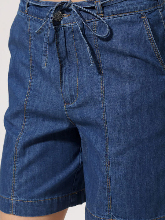 Damen Bermudas Jean Blau