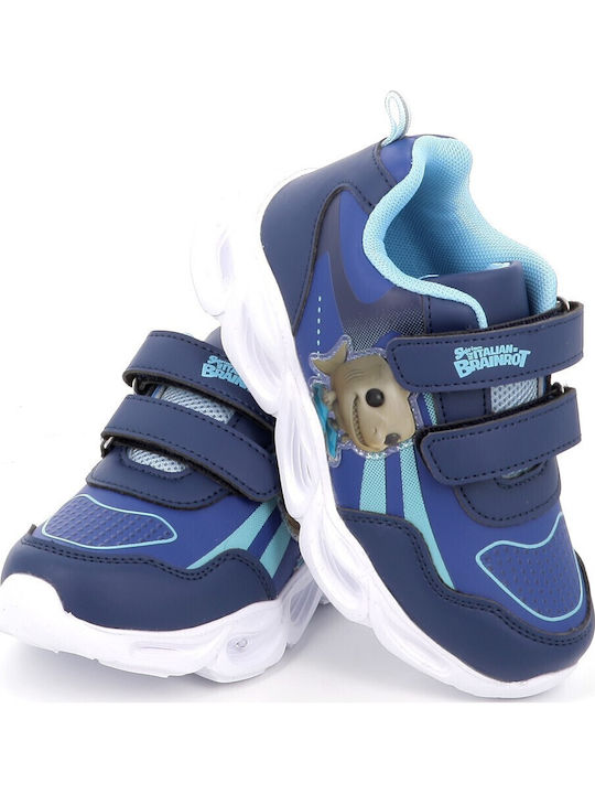 Bio Παιδικά Sneakers με Σκρατς & Φωτάκια Μπλε