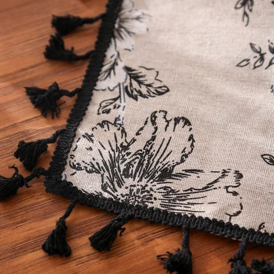 FRIPIA Linen Black Tablecloth 150x220cm