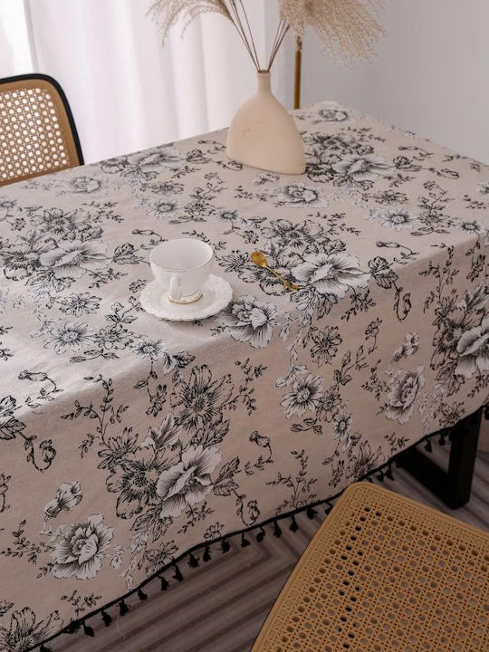 FRIPIA Τραπεζομάντηλο Λινό Μαύρο 150x220εκ.