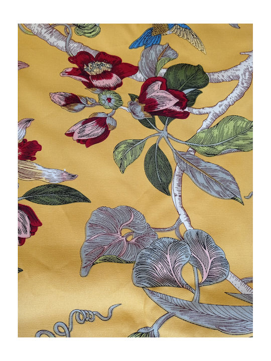FRIPIA Față De Masă Din In Cu Dantelă Galbenă 140x250cm