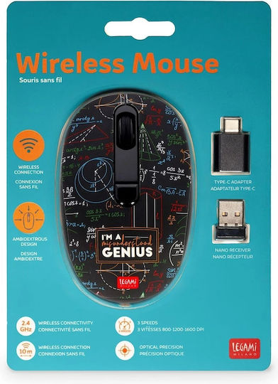Legami Milano I'm a Genius Mouse Wireless Negru