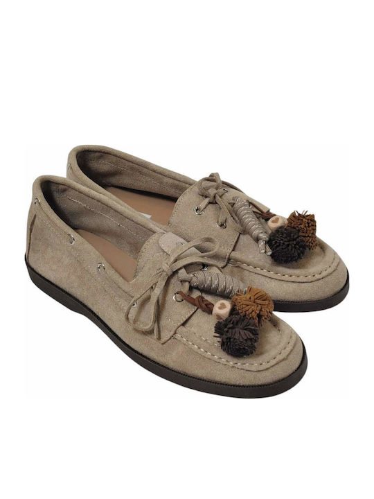 Women's Loafers in Khaki Colour