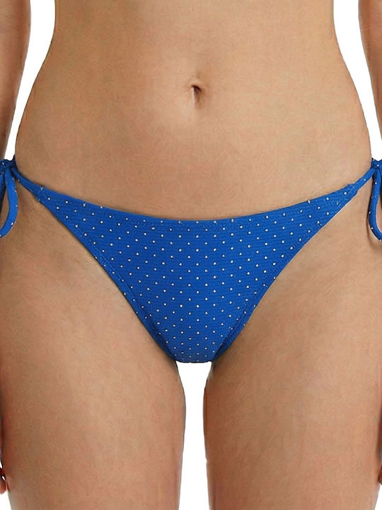 Γυναικείο Μαγιό Brazilian Τριγωνάκι Gold Dots Μπλε