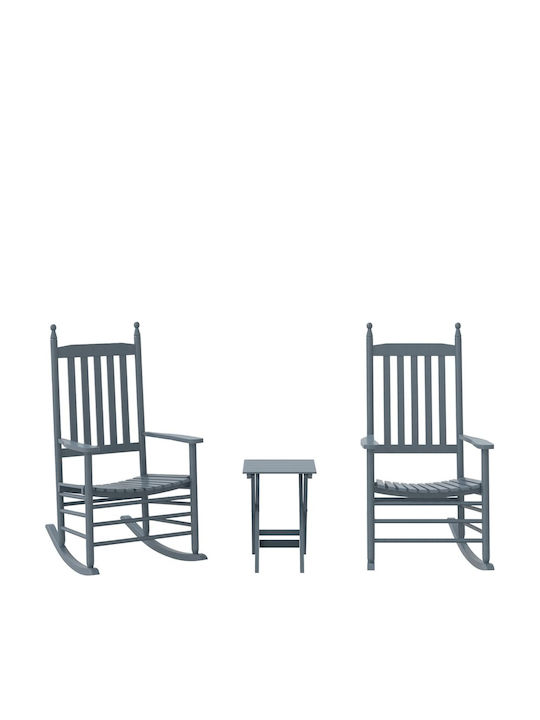 Garden & Outdoor Furniture Sets Living Room Set 3 Pieces Gray