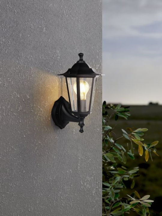 Eglo Laterna Wall-Mounted Outdoor Lantern E27 IP33 16.5x32x32εκ.