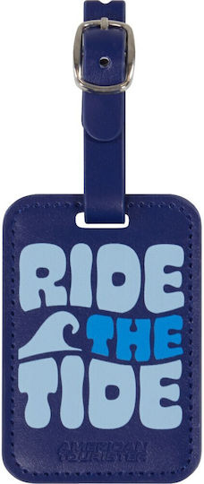 American Tourister Luggage Label Blue 2 Pieces