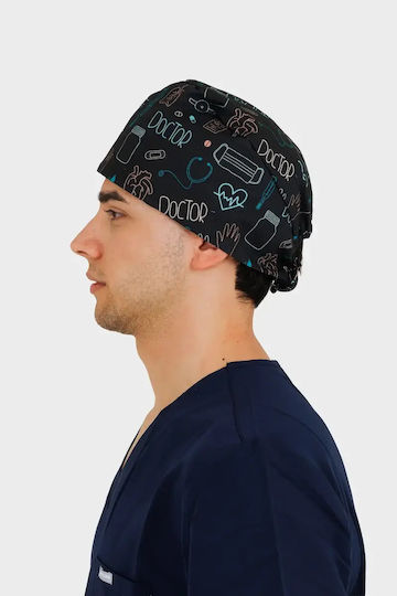 Dr. Scrub Unisex Σκουφάκι Χειρουργείου Πολύχρωμο μιας Χρήσης Βαμβακερό