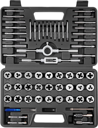 Vevor Set of Hand Taps and Threaders 60 Pieces Metric M3-m12 Sae Coarse Fine Thread Key Storage Case Szhbytz60jtmynael001v0