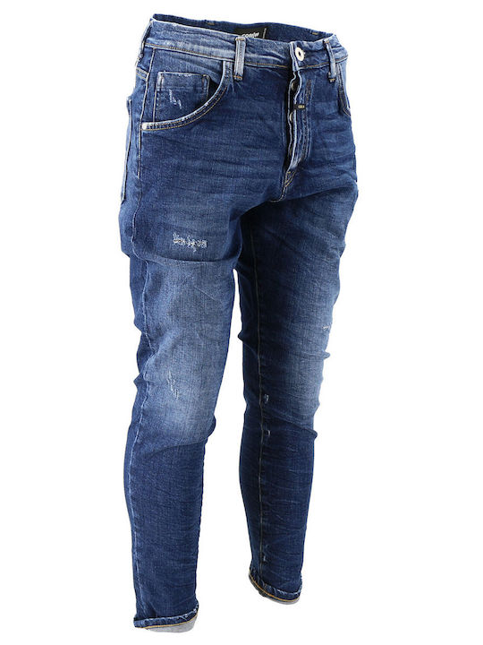 Pantalon De Blugi Elastic Pentru Bărbați Cu Fit Relaxed Albastru