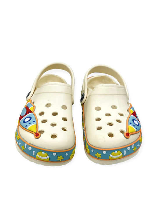 Kids Beach Clogs Beige