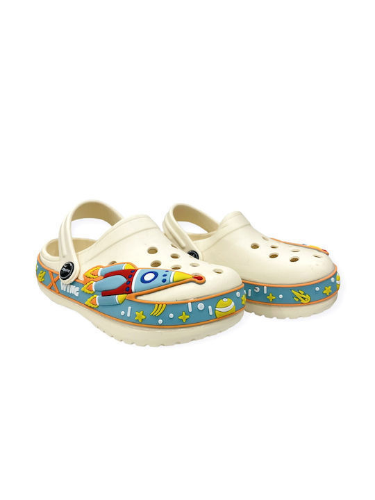Kids Beach Clogs Beige
