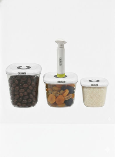 Colorato Set of Transparent Plastic Lunch Boxes 3 Pieces