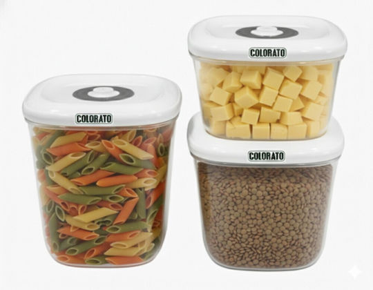 Colorato Set of Transparent Plastic Lunch Boxes 3 Pieces