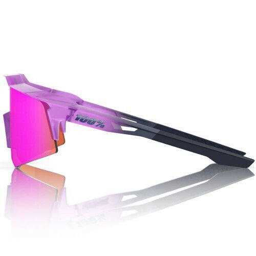 100% Cycling Glasses Speedcraft Xs with Pink Frame and Mirror Photochromic Lenses