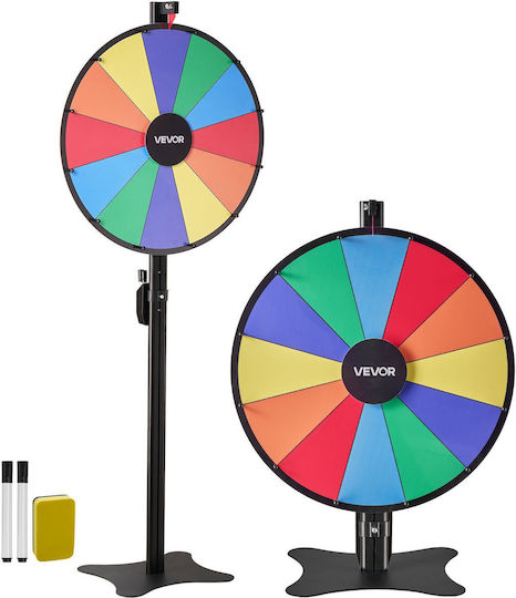 Vevor 610 Mm Wheel Of Fortune Base 12 Positions Adjustable Height Dry Erase Board 2 Markers 6 Colors Easy Assembly Party Pub Exhibitions Carnival Ldscjzl24incq5i6r001v0