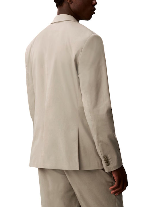 Calvin Klein Men’s Suit Jacket with Slim Fit Beige
