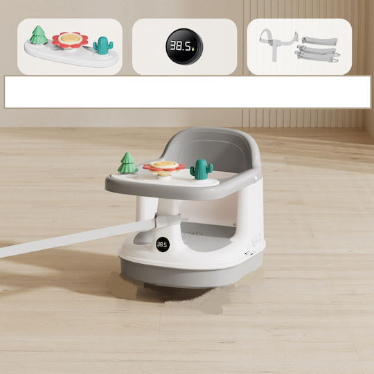 Little Mom Scaun De Baie Pentru Copii Cu Termometru Gri