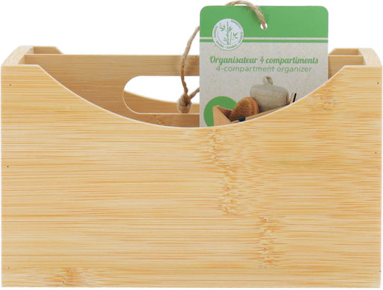 Organizer 4-Compartment 17x17x10 T-d Bamboo 8309195 17x17x10