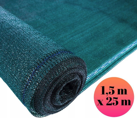 Мрежа за сянка Зелена Роло 1.5x25m 140гр/м²