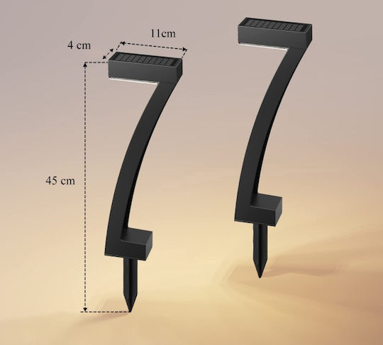 Set 4 Lampi Solare cu Lumină Albă Caldă 45x11x4cm