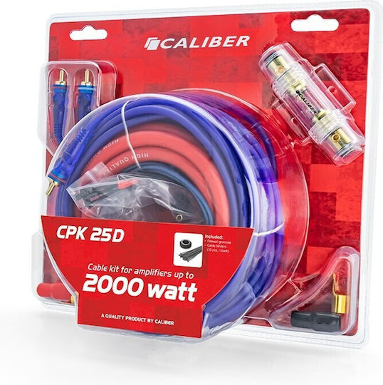 Caliber Cpk25d Κιτ Καλωδίωσης Αυτοκινήτου 25mm 2000watt