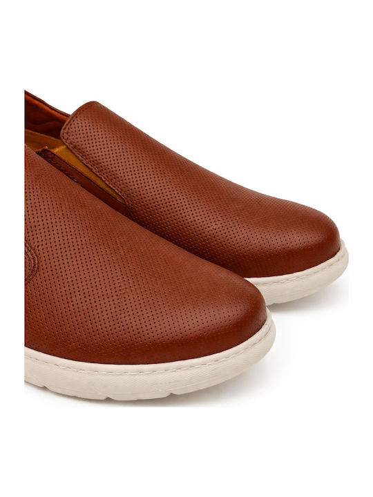 Ανατομικά Δερμάτινα Ανδρικά Slip-On Καφέ