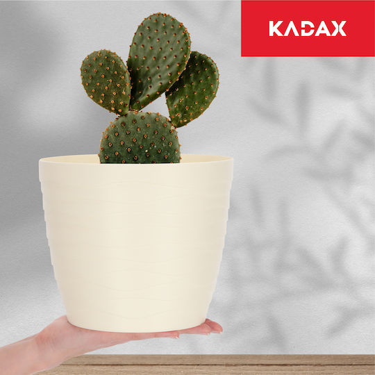 Kadax Kadax Kunststoff-Blumentopf Creme 19x19cm